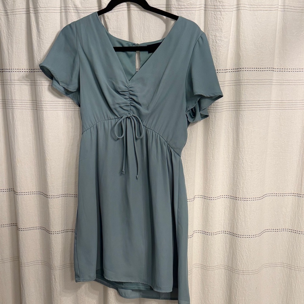 Elegant Blue Green Women's Dress